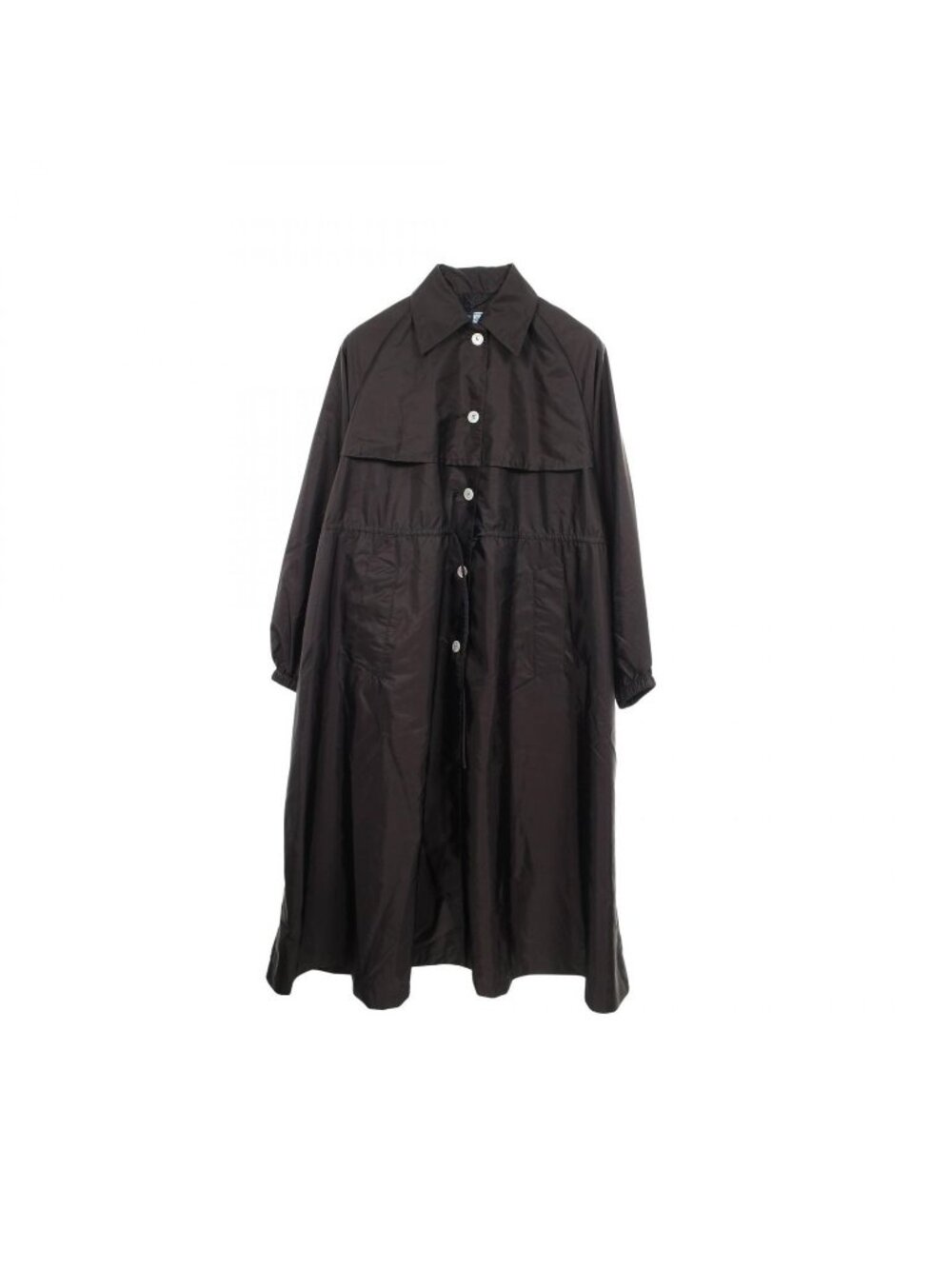 Prada Soutien Collar Coat Re-Nylon Black Nylon
